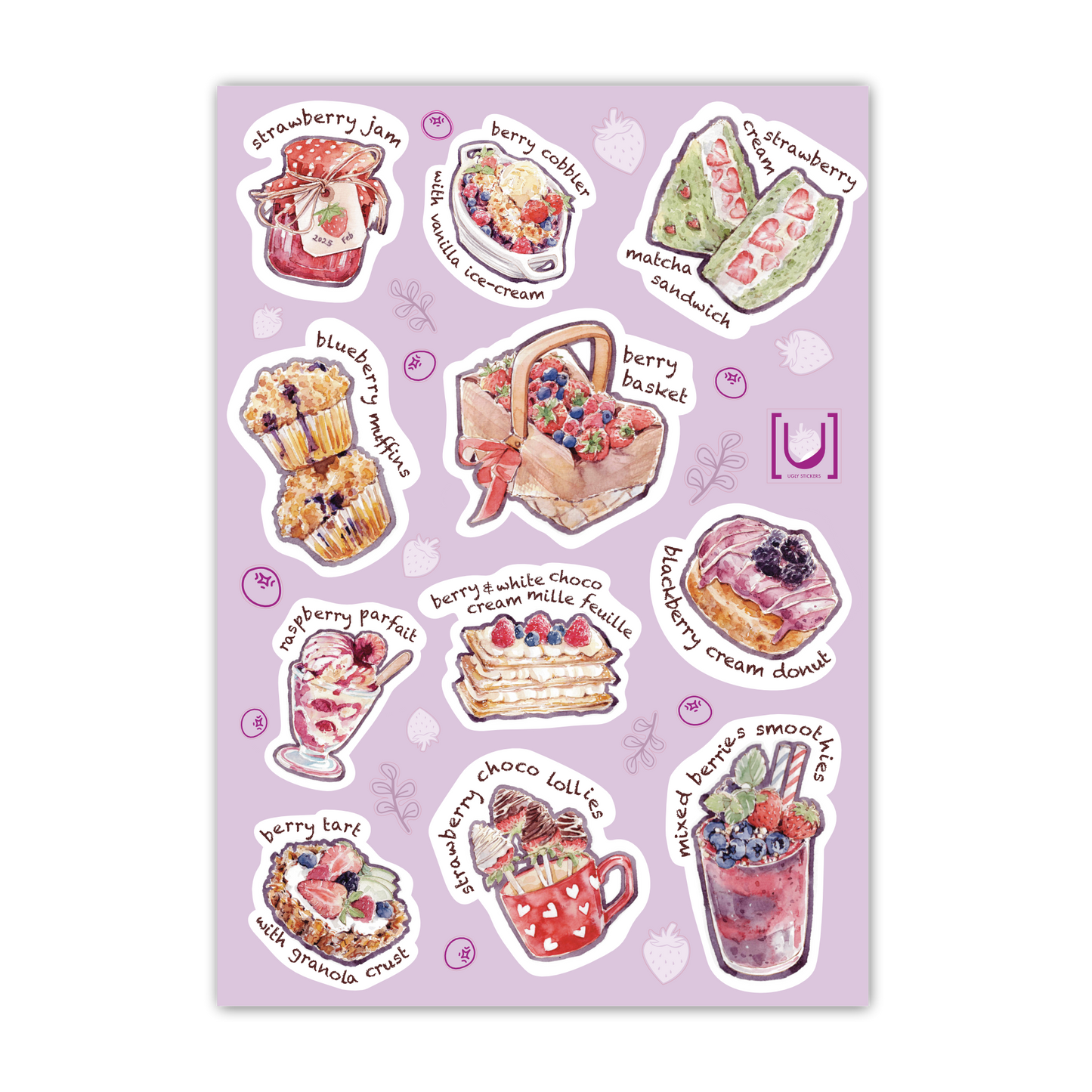 Berry Delicious A6 Sticker Sheet