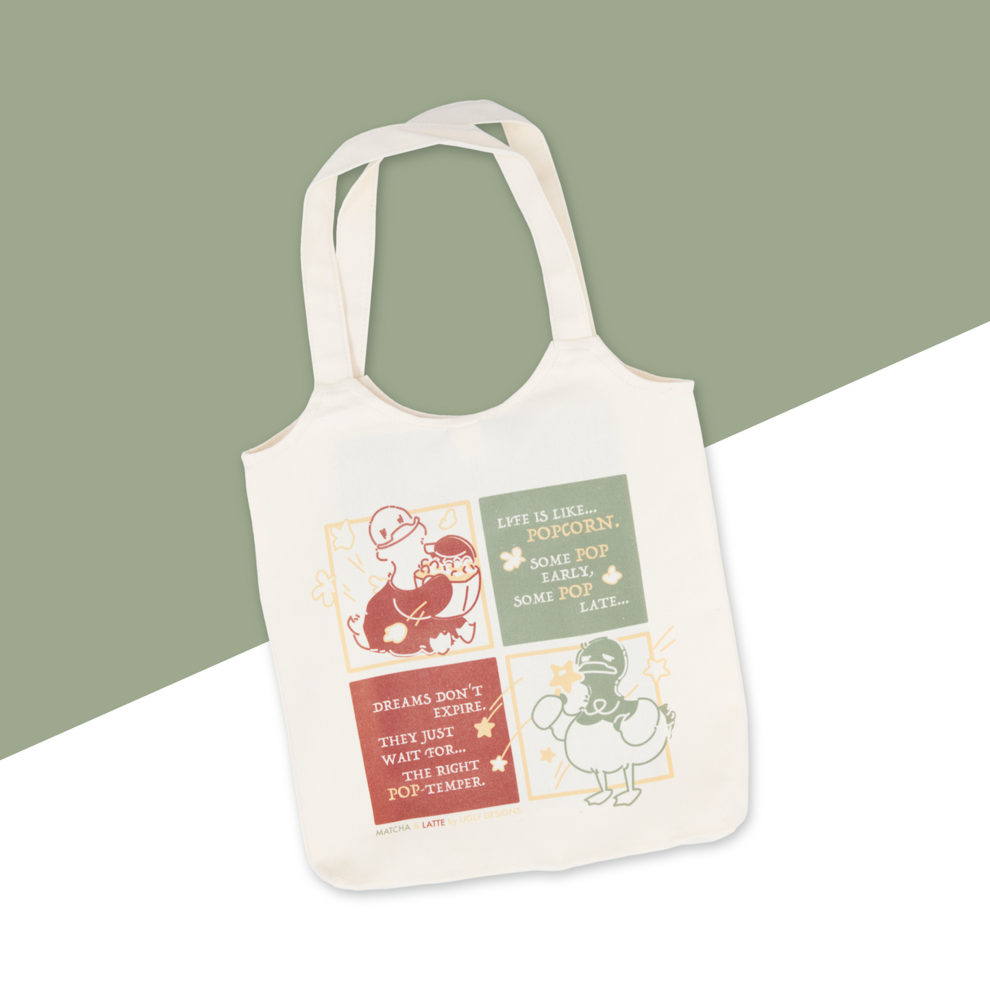 Canvas Tote Bags - Matcha, Latte