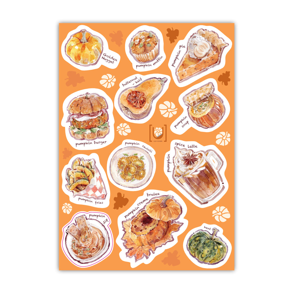 Pumpkin Foods A6 Sticker Sheet