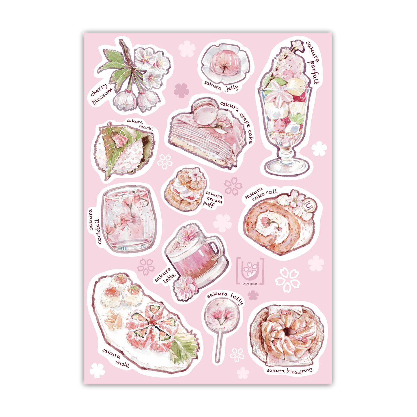 Sakura Foods A6 Sticker Sheet