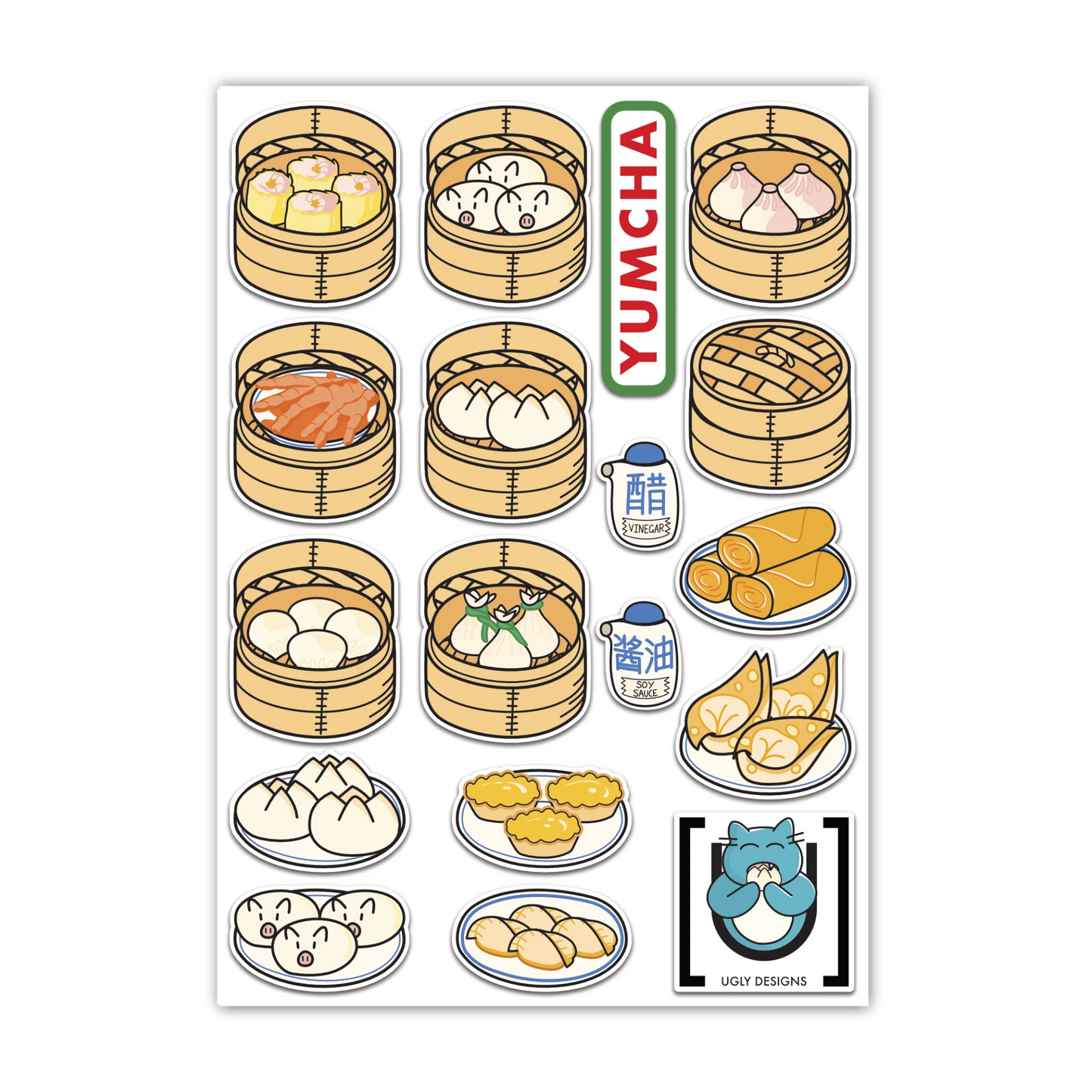 Yumcha Stickers A6 Sticker Sheet