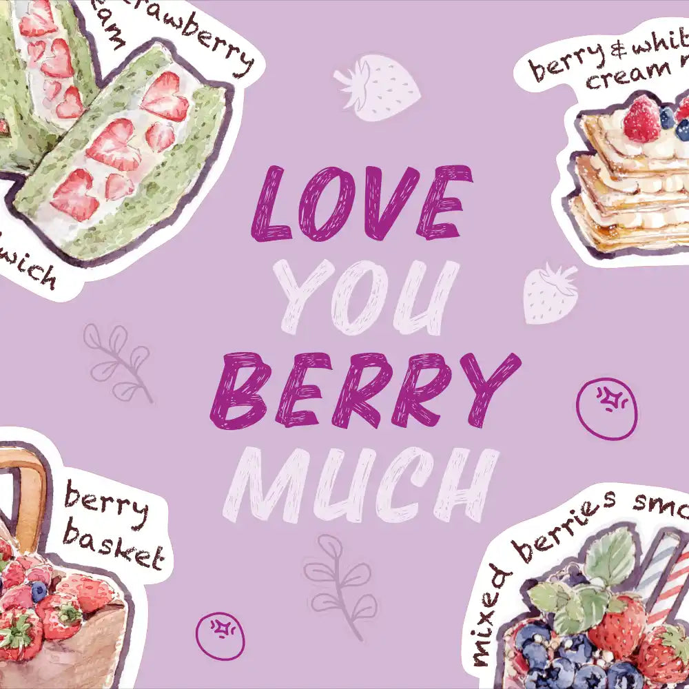 Love You Berry Much Stickers