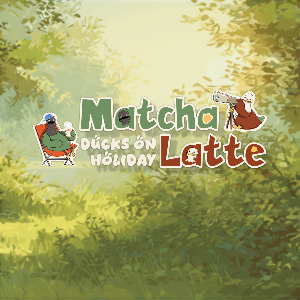 Matcha, Latte. Ducks on Holiday