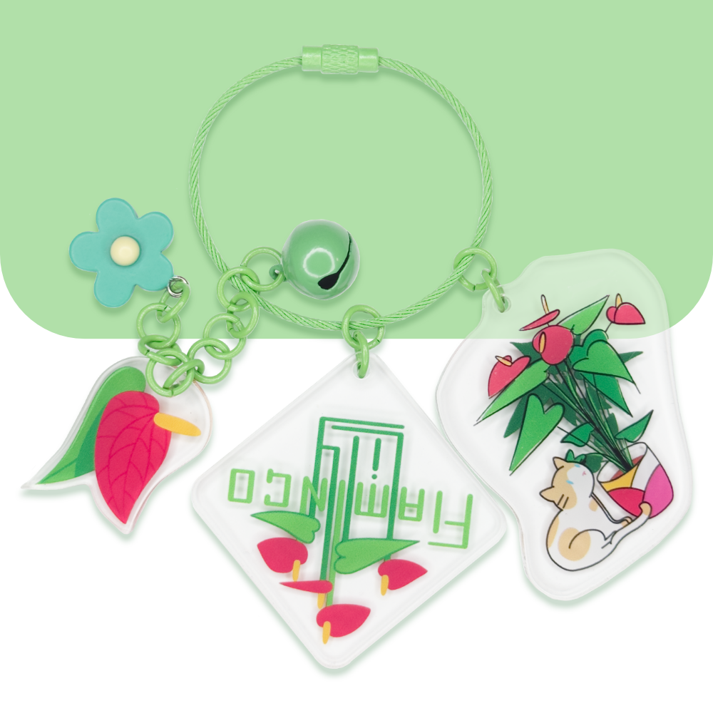 Keychain - Cats & Plants