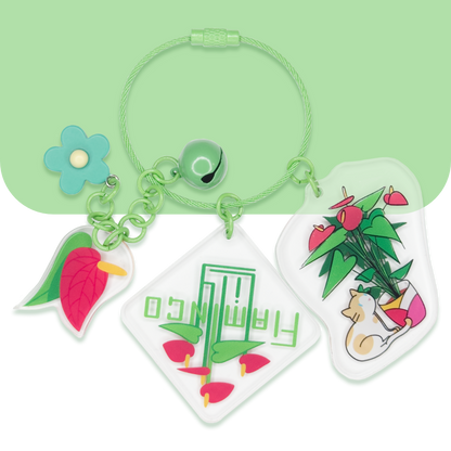 Keychain - Cats & Plants