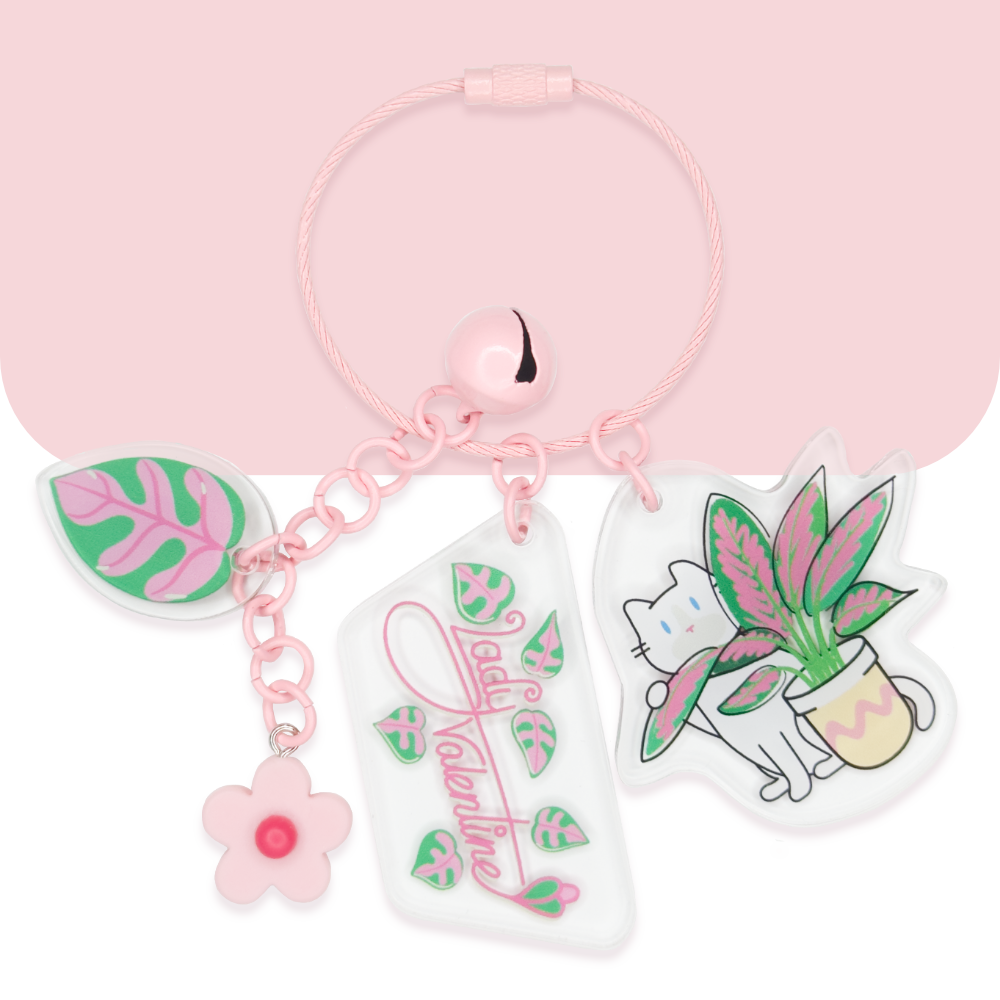 Keychain - Cats & Plants