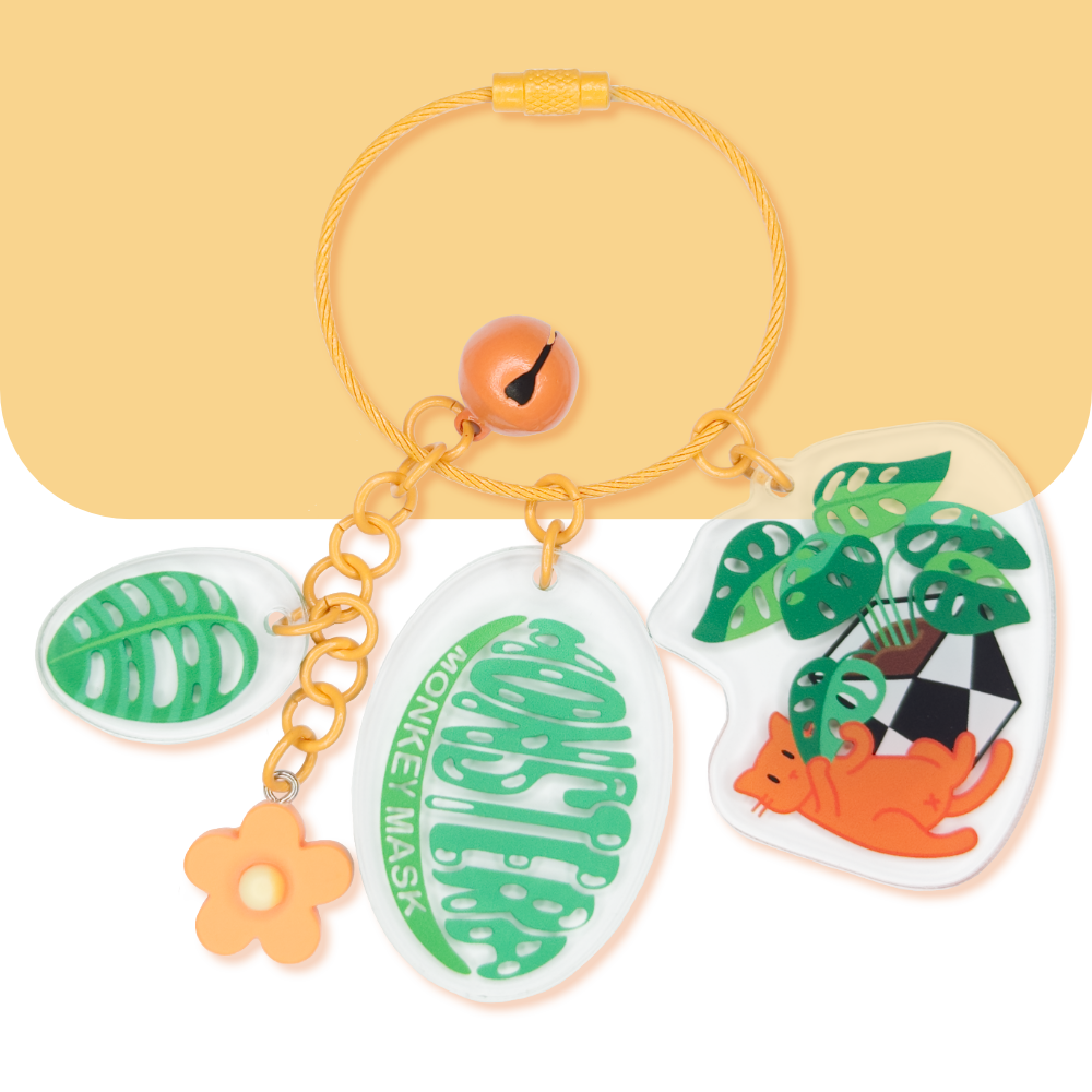 Keychain - Cats & Plants