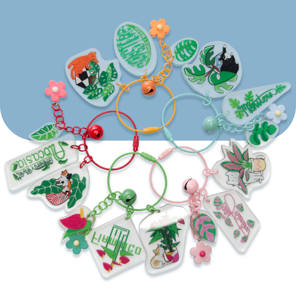 Keychain - Cats & Plants