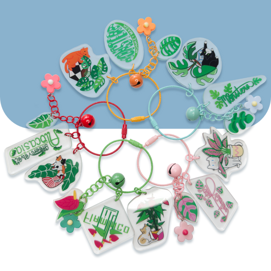 Keychain - Cats & Plants