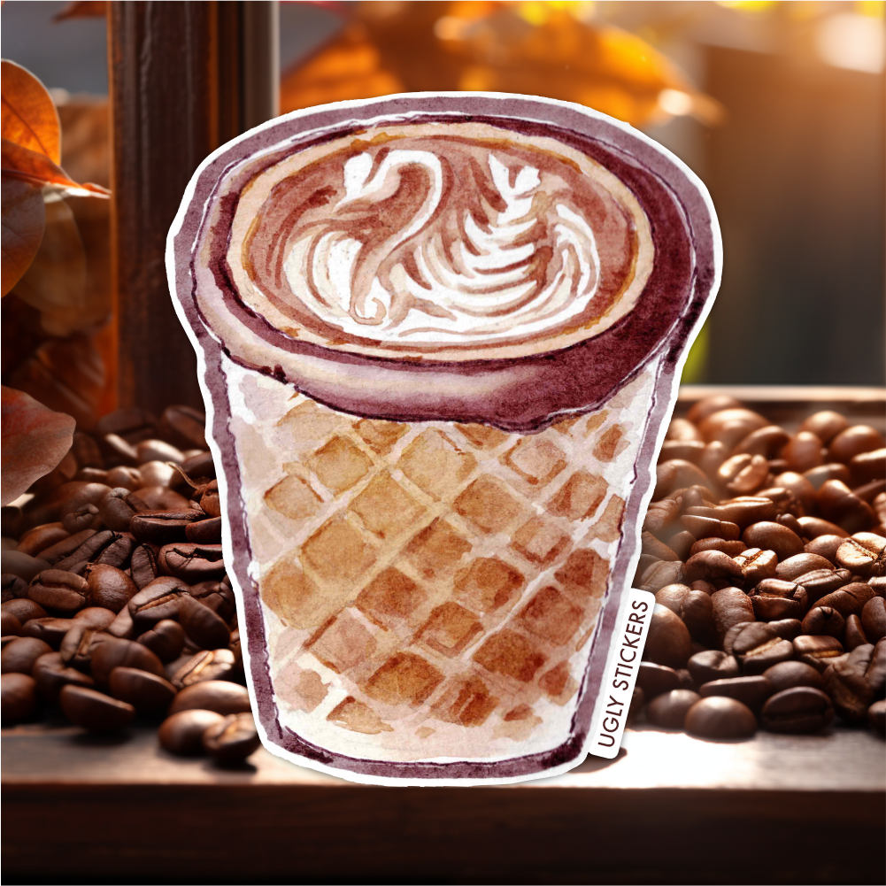 Waffle Cup Latte