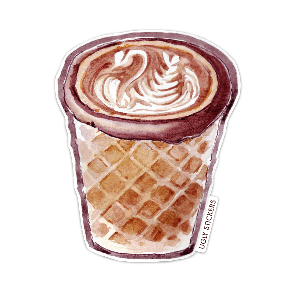 Waffle Cup Latte