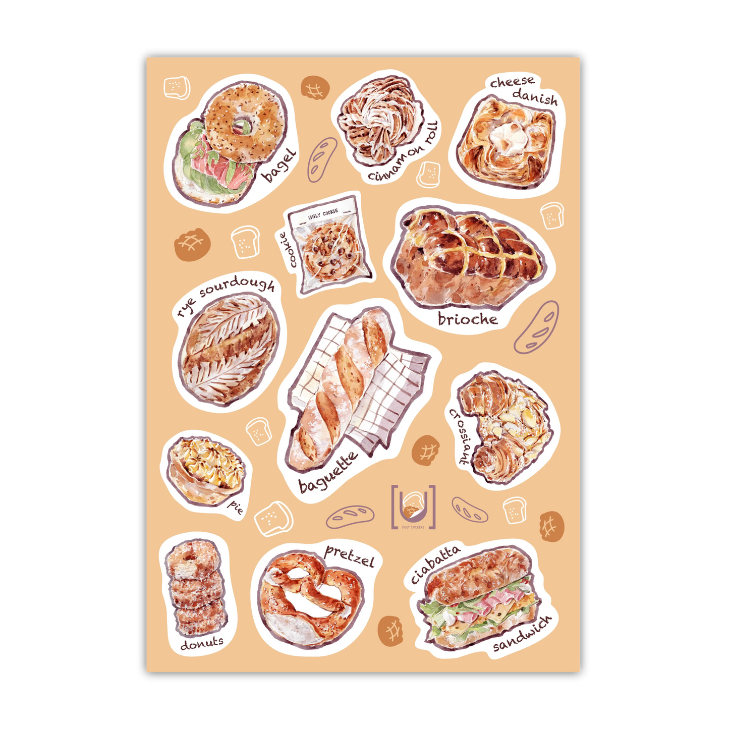 The Cozy Bakery A6 Sticker Sheet