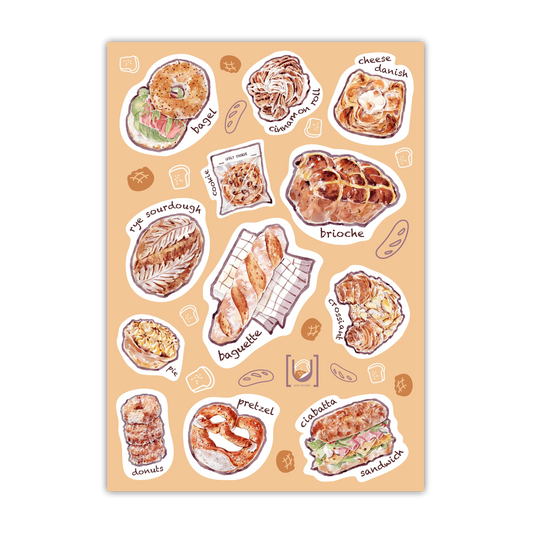 The Cozy Bakery A6 Sticker Sheet