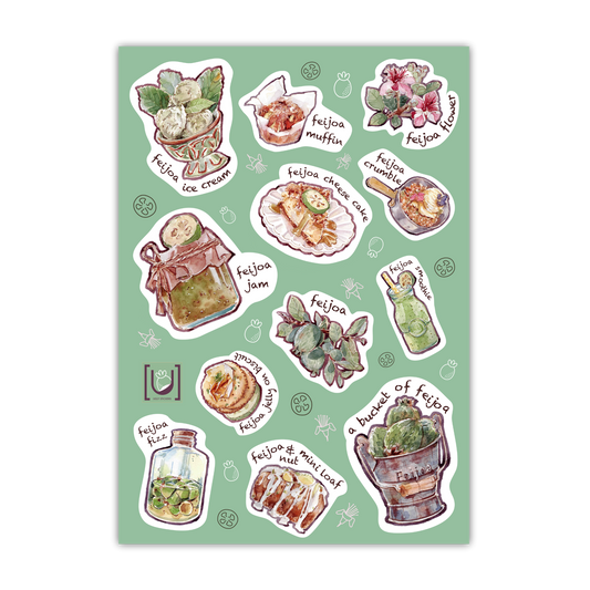 The Season of Feijoa A6 Sticker Sheet