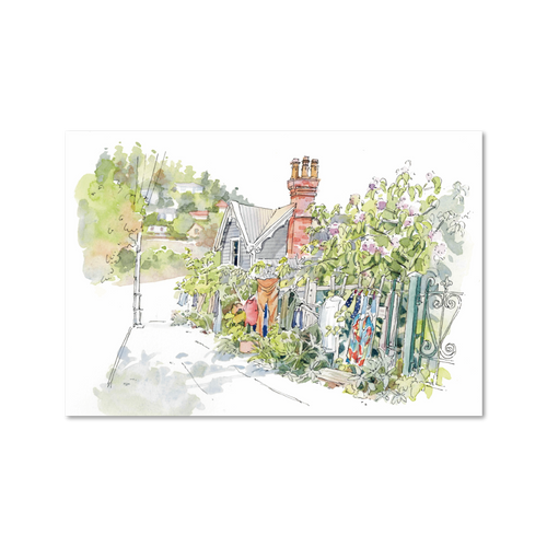 My Sketched Journey Postcards - Winchester Street, Lyttelton