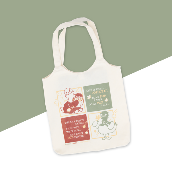 Canvas Tote Bags - Matcha, Latte