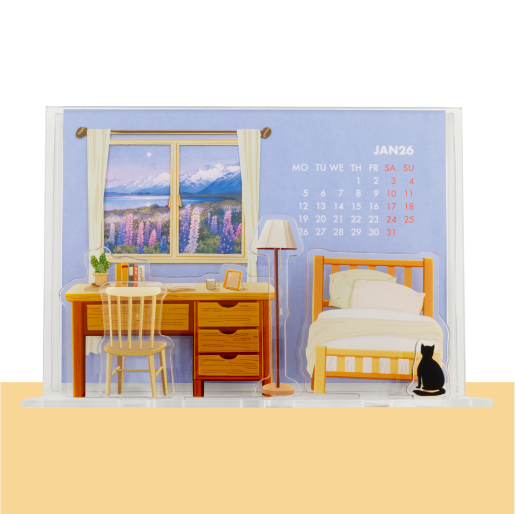 My Little Window Scene Calendar 2026 - My Bedroom