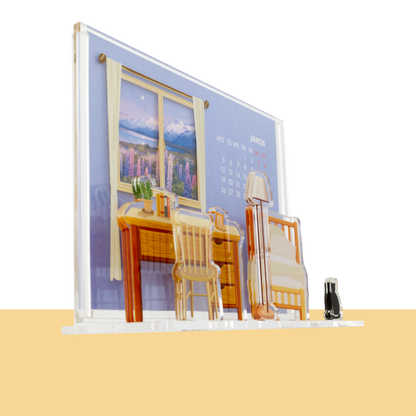 My Little Window Scene Calendar 2026 - My Bedroom