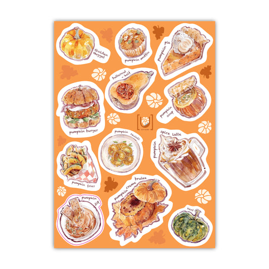 Pumpkin Foods A6 Sticker Sheet