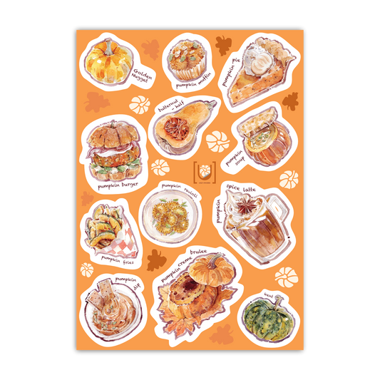 Pumpkin Foods A6 Sticker Sheet