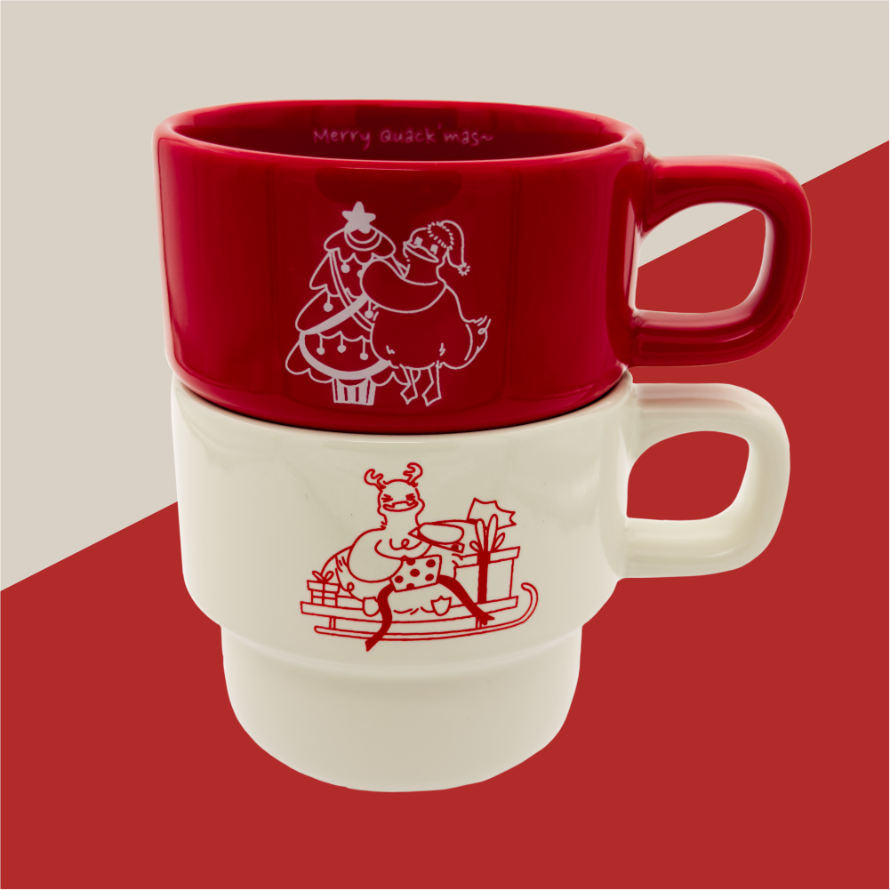 Matcha & Latte Happy Quack~mas: Mug Set
