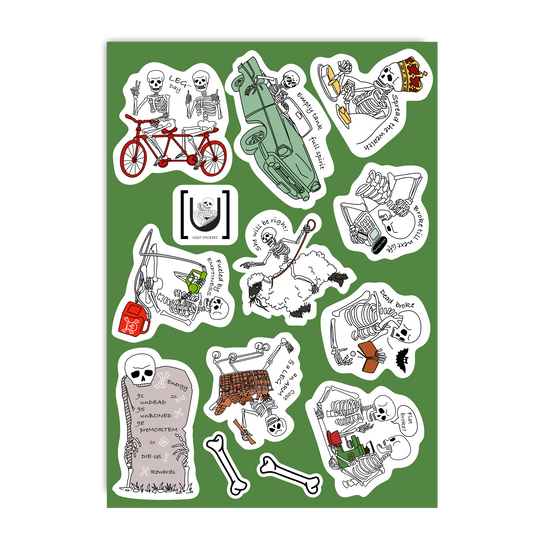 Skeleton Series 2 A6 Sticker Sheet