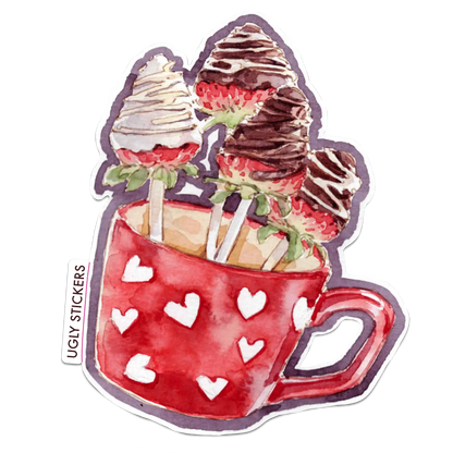 Strawberry Chocolate Lollies