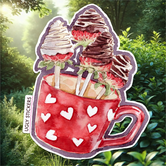 Strawberry Chocolate Lollies