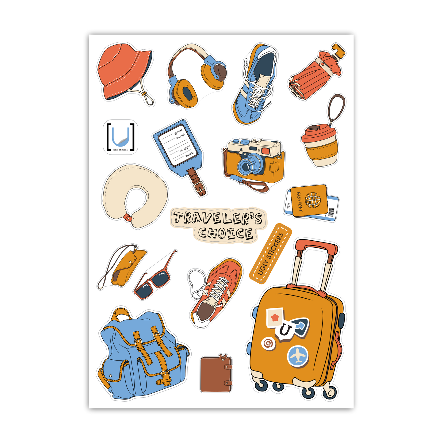 Traveler's Choice A6 Sticker Sheet - Translucent