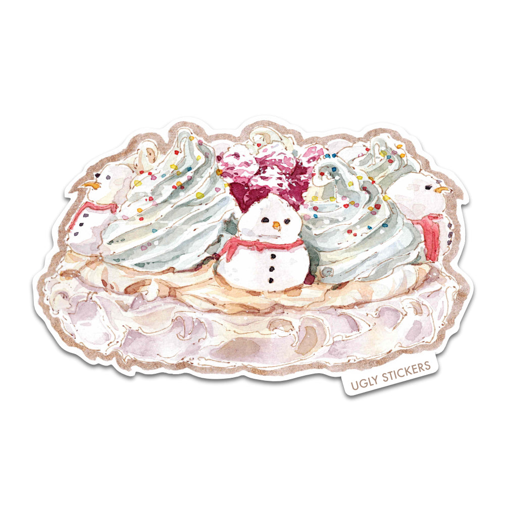 Christmas Snowman Pavlova